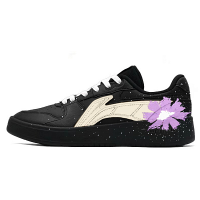 LiNing Acer Truncatum Anti Slip Wear Resistant Low Top Skateboard Shoes Men's Black Yellow Purple