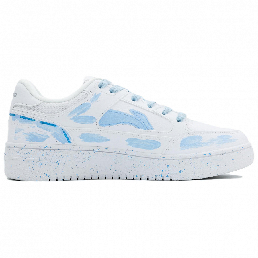 LiNing Tianji Slip Resistant And Abrasion Resistant Coverage Low Top Skateboard Shoes Unisex White Blue купить в интернет-магазине Yoocart с быстрой доставкой по России.