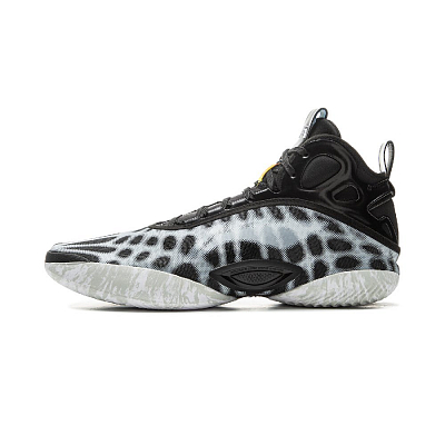 LiNing ChaoShuai 19 Cushioned Slip-Resistant Support Mid-Top Basketball Shoes Men's Black White