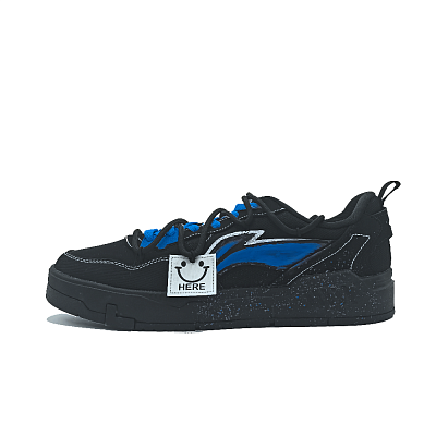 LiNing Yuan Chu Slip Resistant Abrasion Resistant Low top Skateboard Shoes Men's Blue