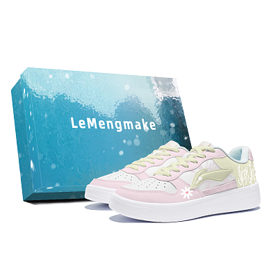 LiNing Pontoon Boats Anti Slip Wear Resistant Low Top Skateboard Shoes Women's White