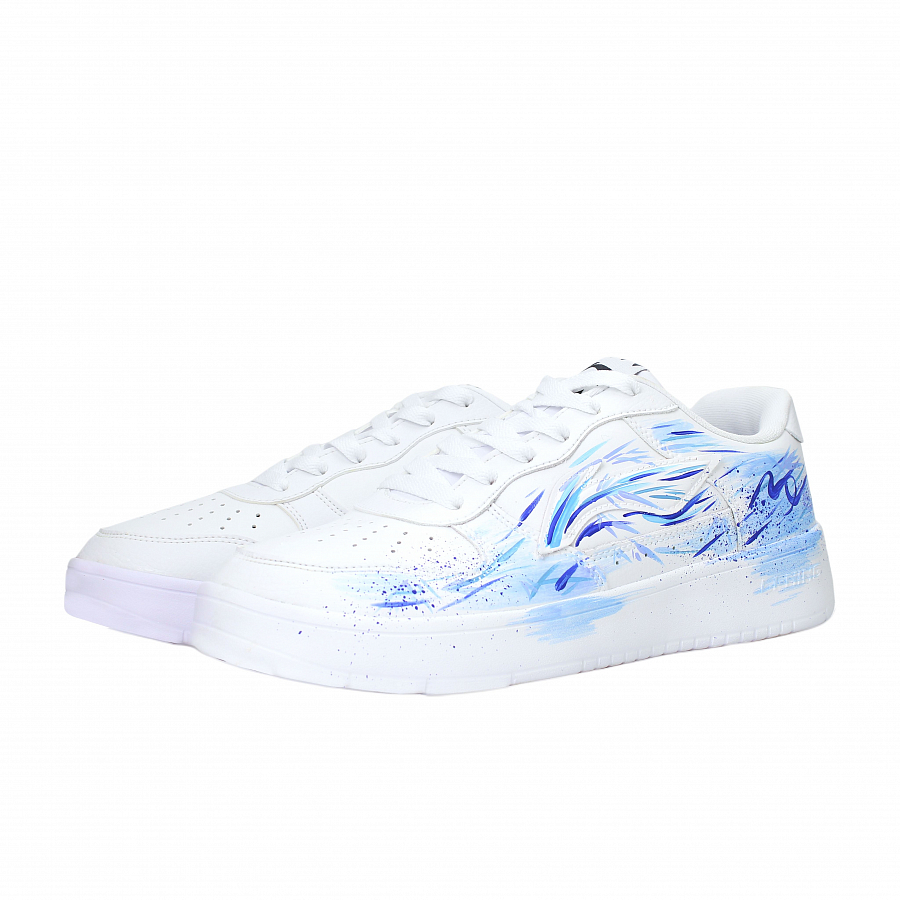 LiNing Pontoon Boats Abrasion Resistant, Lightweight, And Breathable Low Top Skateboard Shoes Unisex White Blue купить в интернет-магазине Yoocart с быстрой доставкой по России.