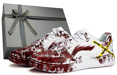 LiNing Acer Truncatum Abrasion Resistant Breathable Low Top Skateboard Shoes Men's White Red