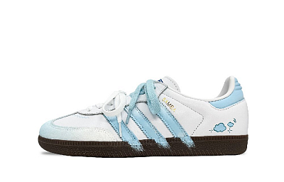 Adidas Originals SAMBA OG Low Top Skateboard Shoes Unisex Blue White