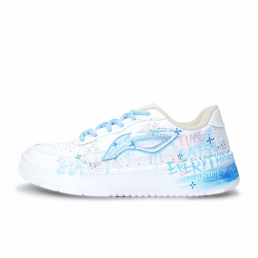 LiNing Pontoon Boats Abrasion Resistant, Lightweight, And Breathable Low Top Skateboard Shoes Unisex White Blue Pink купить в интернет-магазине Yoocart с быстрой доставкой по России.
