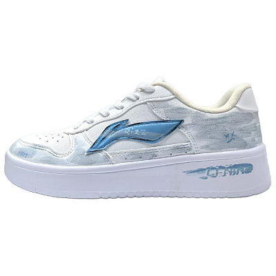 LiNing Pontoon Boats Slip Resistant Impact Resistance Low Top Skateboard Shoes Unisex Blue