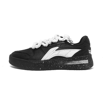 LiNing Cushioned Slip Resistant Low Top Skateboard Shoes Men's Black