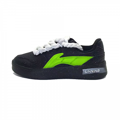 LiNing Slip-Resistant Cushioning Wear-Resistant Low-Top Skateboard Shoes Men's Neon Green