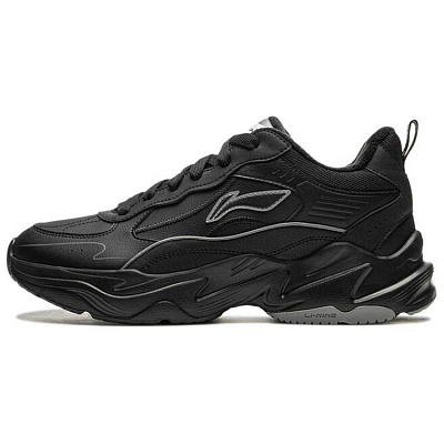 LiNing LN Non-slip Lightweight Low-Top Casual Shoes Men's Black