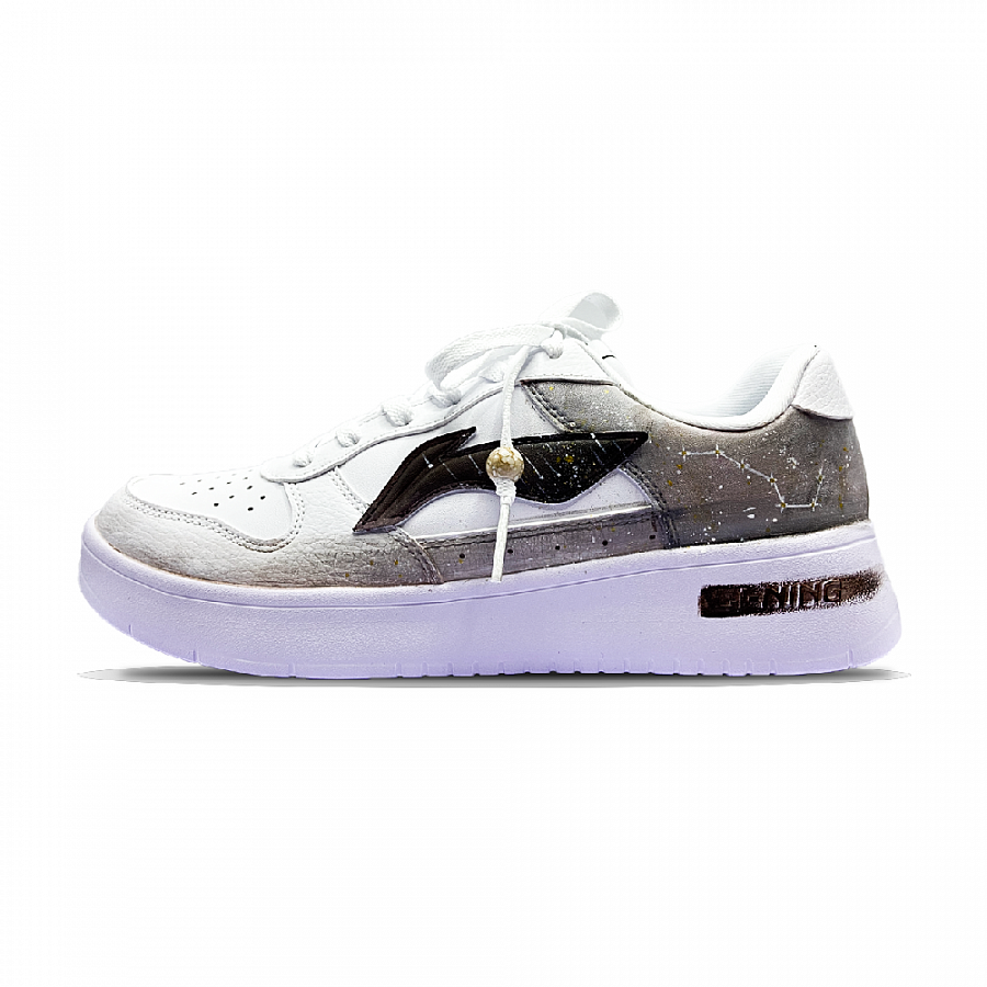 LiNing Pontoon Boats Anti-Slip Wear-Resistant Low-Top Skateboard Shoes Unisex White Gray купить в интернет-магазине Yoocart с быстрой доставкой по России.