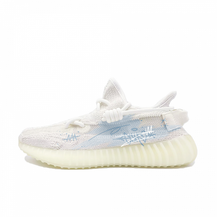 Adidas Originals Yeezy Boost 350 V2 Blue Mist Love Letter Abrasion Resistant Low Top Casual Shoes Unisex Blue купить в интернет-магазине Yoocart с быстрой доставкой по России.