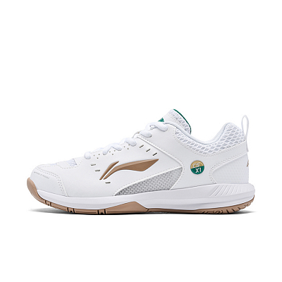 LiNing Feather Anti-Slip And Wear-Resistant Breathable Low-Top Badminton Shoes Unisex White