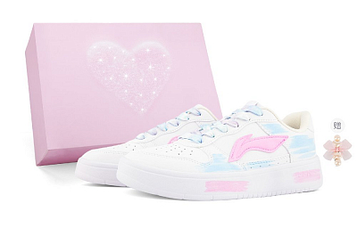 LiNing Pontoon Boats Low top Skateboard Shoes Unisex Blue Pink