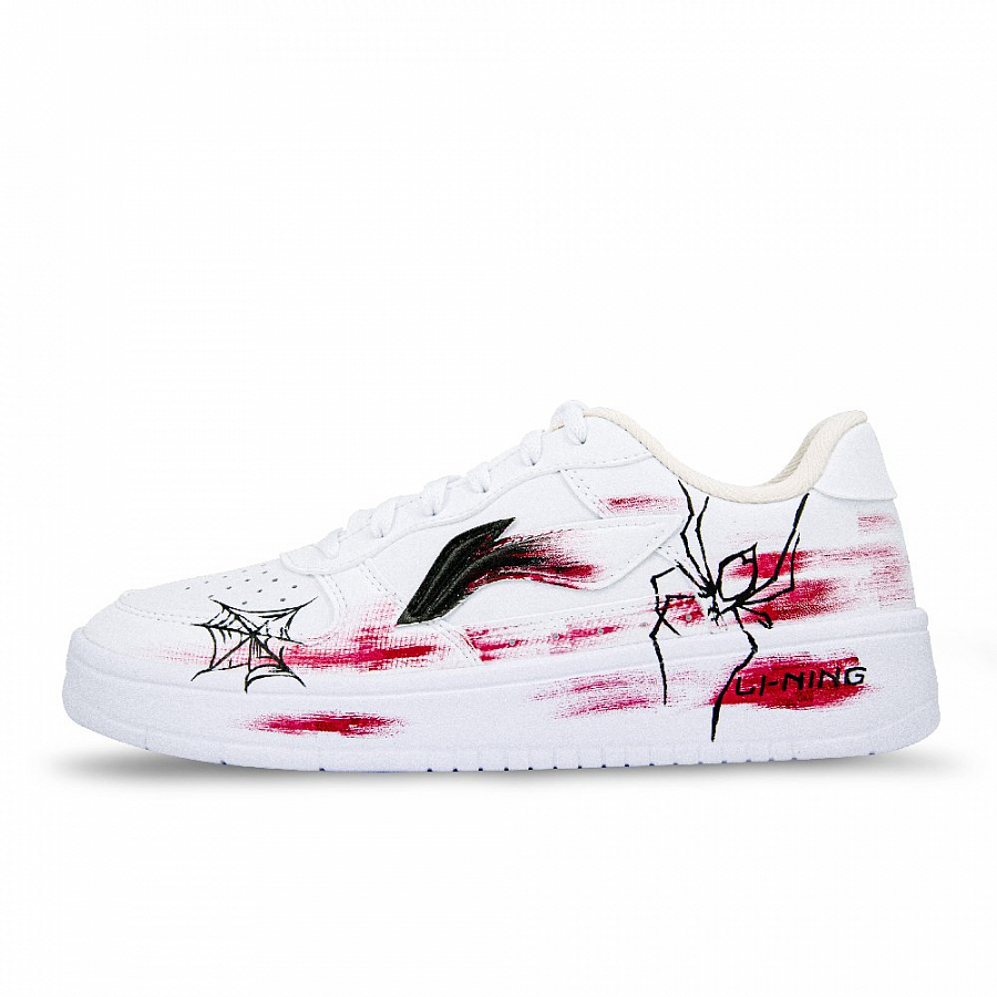 LiNing Pontoon Boats Slip Resistant Lightweight Height Increasing Low Top Skateboard Shoes Unisex White Red купить в интернет-магазине Yoocart с быстрой доставкой по России.