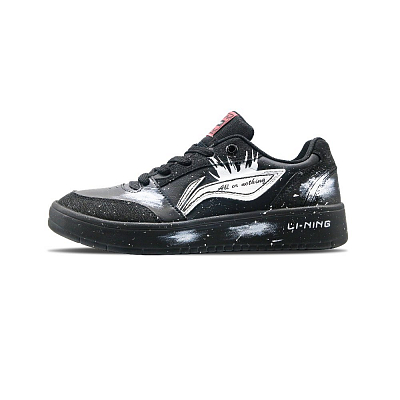 LiNing Yuanbao V3 Anti Slip Wear Resistant Low Top Skateboard Shoes Men's Black White