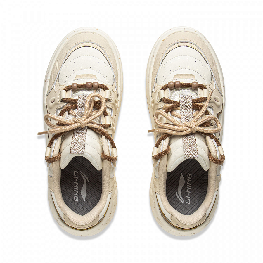 LiNing Cheese 3.0 Slip Resistant, Abrasion Resistant, Lightweight Low Top Skateboard Shoes Women's Ecru Dune Khaki купить в интернет-магазине Yoocart с быстрой доставкой по России.
