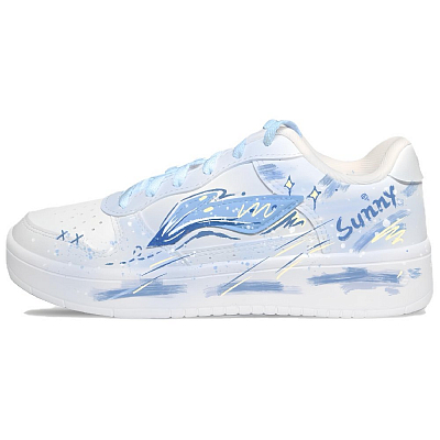 LiNing Pontoon Boats Anti Slip Wear Resistant Low Top Skateboard Shoes Unisex Blue