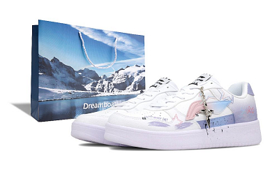 LiNing Pontoon Boats Cushioning Balance Lightweight Low top Skateboard Shoes Unisex Bright White Multicolor
