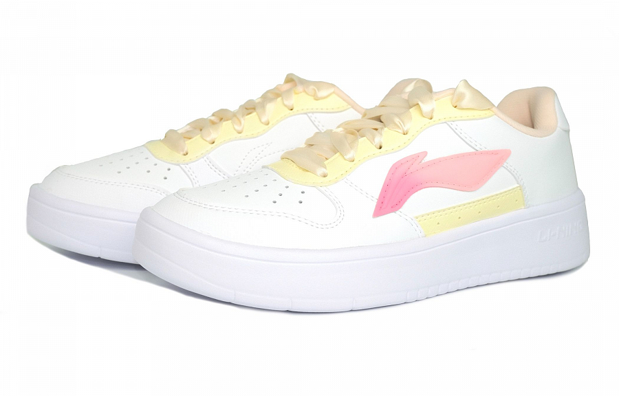 LiNing Pontoon Boats Anti Slip Wear Resistant Low Top Skateboard Shoes Women's White купить в интернет-магазине Yoocart с быстрой доставкой по России.