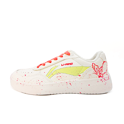 LiNing Su Anti Slip Wear Resistant Low Top Skateboard Shoes Women's White