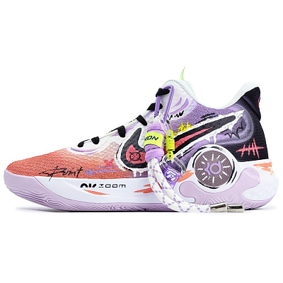 Nike KD Trey 5 IX Mid Top Vintage Basketball Shoes Men's Red Purple Color