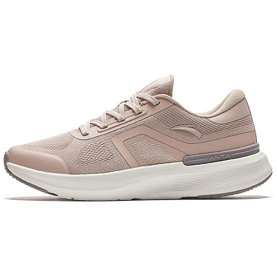 Anta Cushioning Wear-Resistant Low-Top Running Shoes Women's Gray Pink