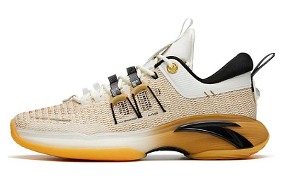 Anta ZUP1 Nitrogen Technology Cushioning Anti-Slip And Wear-Resistant Low-Top Basketball Shoes Brown White Flyer