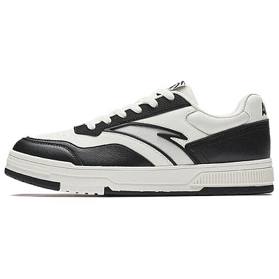 Anta Anti-Slip And Wear-Resistant Coverage Low-Top Skateboard Shoes Women's Black White