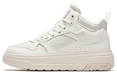 Anta Anti-Slip Wear-Resistant High-Top Skateboard Shoes Women's White