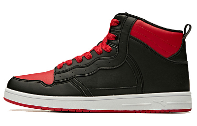 Anta Life Collection Coverage Anti-Slip And Wear-Resistant High-Top Skateboard Shoes Men's Black Red