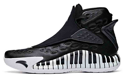 Anta KT5 'Classical Music' Cushioned Slip-Resistant High-Top Basketball Shoes Men's Black White