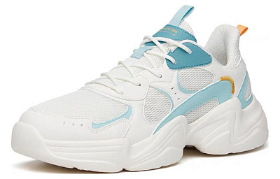 Anta Life Collection Anti-Slip Wear-Resistant Low-Top Casual Shoes Men's White Blue Orange