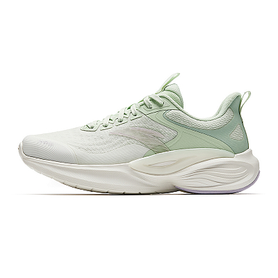 Anta Lingyun Slip Resistant Breathable Low Top Casual Running Shoes Women's White Green