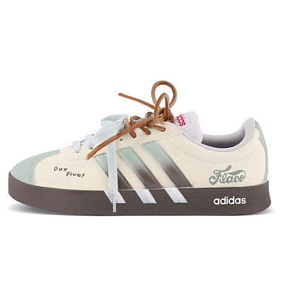Adidas VL COURT 2.0 Cushioning, Wear Resistant Low Top Skateboard Shoes Unisex Yellow Green