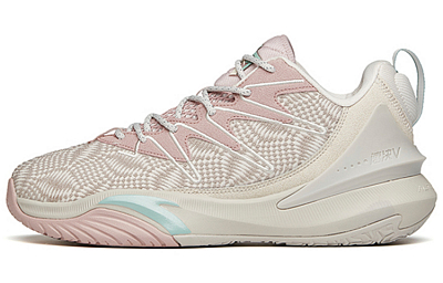 Anta The Dagger 5 Cushioning Anti-Slip And Wear-Resistant Low-Top Basketball Shoes Gray Pink Gray