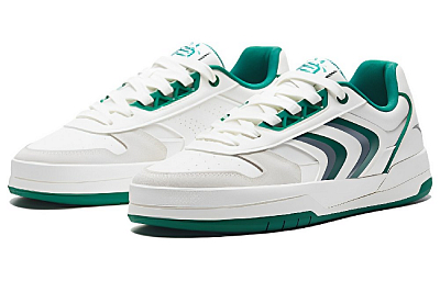 Anta Life Collection Anti-Slip Wear-Resistant Low-Top Skateboard Shoes Men's White Green