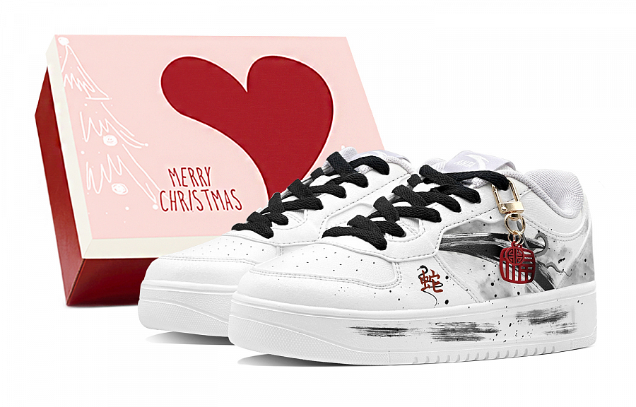 Anta Anti-Slip Wear-Resistant Low-Top Skateboard Shoes Women's White Black Red купить в интернет-магазине Yoocart с быстрой доставкой по России.