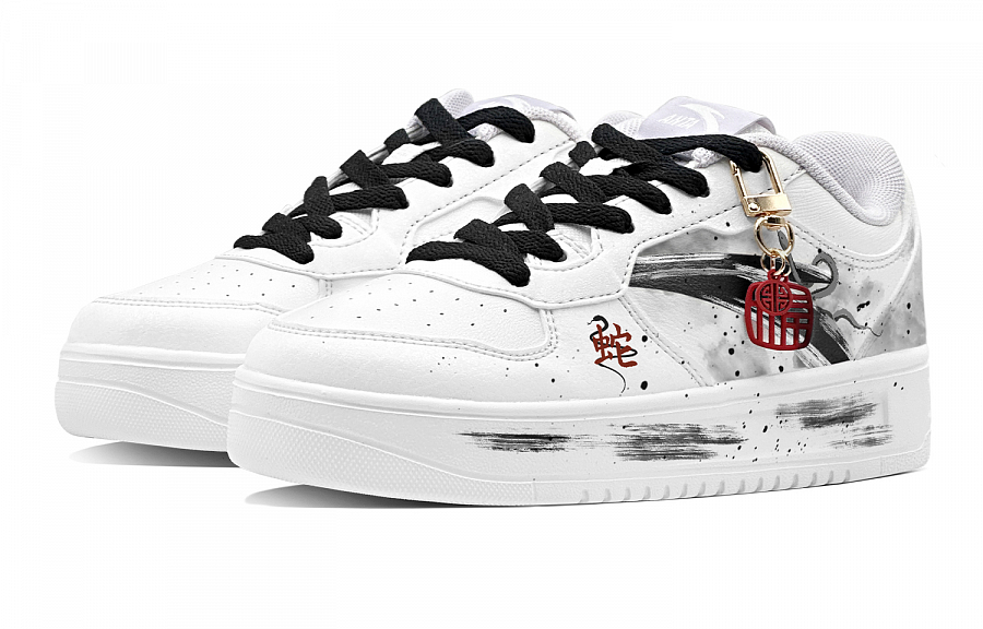Anta Anti-Slip Wear-Resistant Low-Top Skateboard Shoes Women's White Black Red купить в интернет-магазине Yoocart с быстрой доставкой по России.