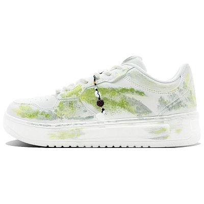 Anta Relaxed Coverage Slip Resistant And Abrasion Resistant Low Top Skateboard Shoes Men's Light Green