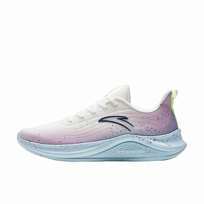 Anta Cushioning, Slip Resistant, And Abrasion Resistant Low Top Casual Running Shoes Men's White Blue Purple