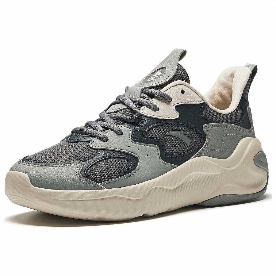 Anta Anti-Slip And Wear-Resistant Breathable Low-Top Casual Shoes Men's Gray Black купить в интернет-магазине Yoocart с быстрой доставкой по России.