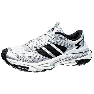 Adidas Anti Slip Wear Resistant Chunky Sneakers Unisex White Black