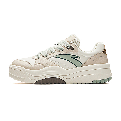 Anta Wave Shoes 2 Wear-Resistant Height Increasing Low-Top Skateboard Shoes Men's White Green