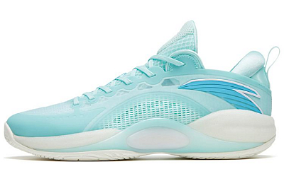 Anta Cement Bubbles 3 Anti Slip Wear Resistant Low Top Basketball Shoes Men's Refreshing Blue