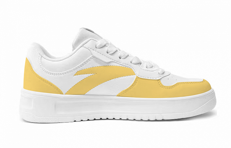 Anta Relaxed Anti Slip Wear Resistant Low Top Skateboard Shoes Unisex Yellow купить в интернет-магазине Yoocart с быстрой доставкой по России.