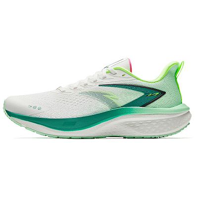 Anta Mach 5 SE Slip Resistant, Abrasion Resistant, Breathable Low Top Casual Running Shoes Men's White Green