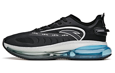 Anta Cushioned Slip-Resistant Abrasion-Resistant Low-Top Running Shoes Men's Black Silver