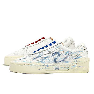 Anta Owen Hélà STYLE Slip-Resistant Cushioning Abrasion-Resistant Low-Top Skateboard Shoes Men's Red Blue Mismatched