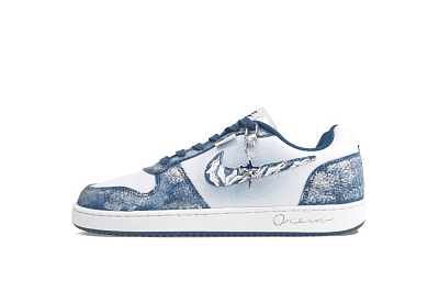 Nike EBERNON Weightlessness, Sea Stone Trident Low Top Skateboard Shoes Men's Blue