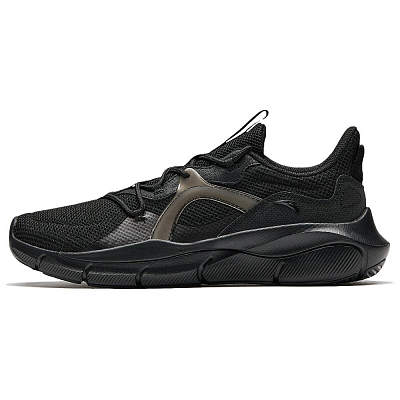 Anta Anti Slip Wear Resistant Low Top Training Running Shoes Men's Dark Moon Black